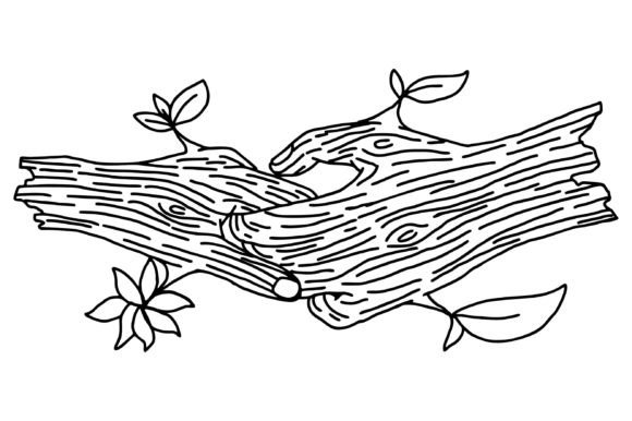 Download Hand Holding with Nature Theme Line Art - Nature theme Collection